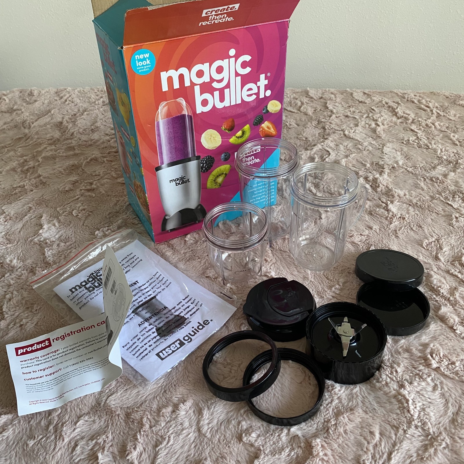 Magic Bullet MBR 1101 Accessories 3 Cups Lids Blade gallery