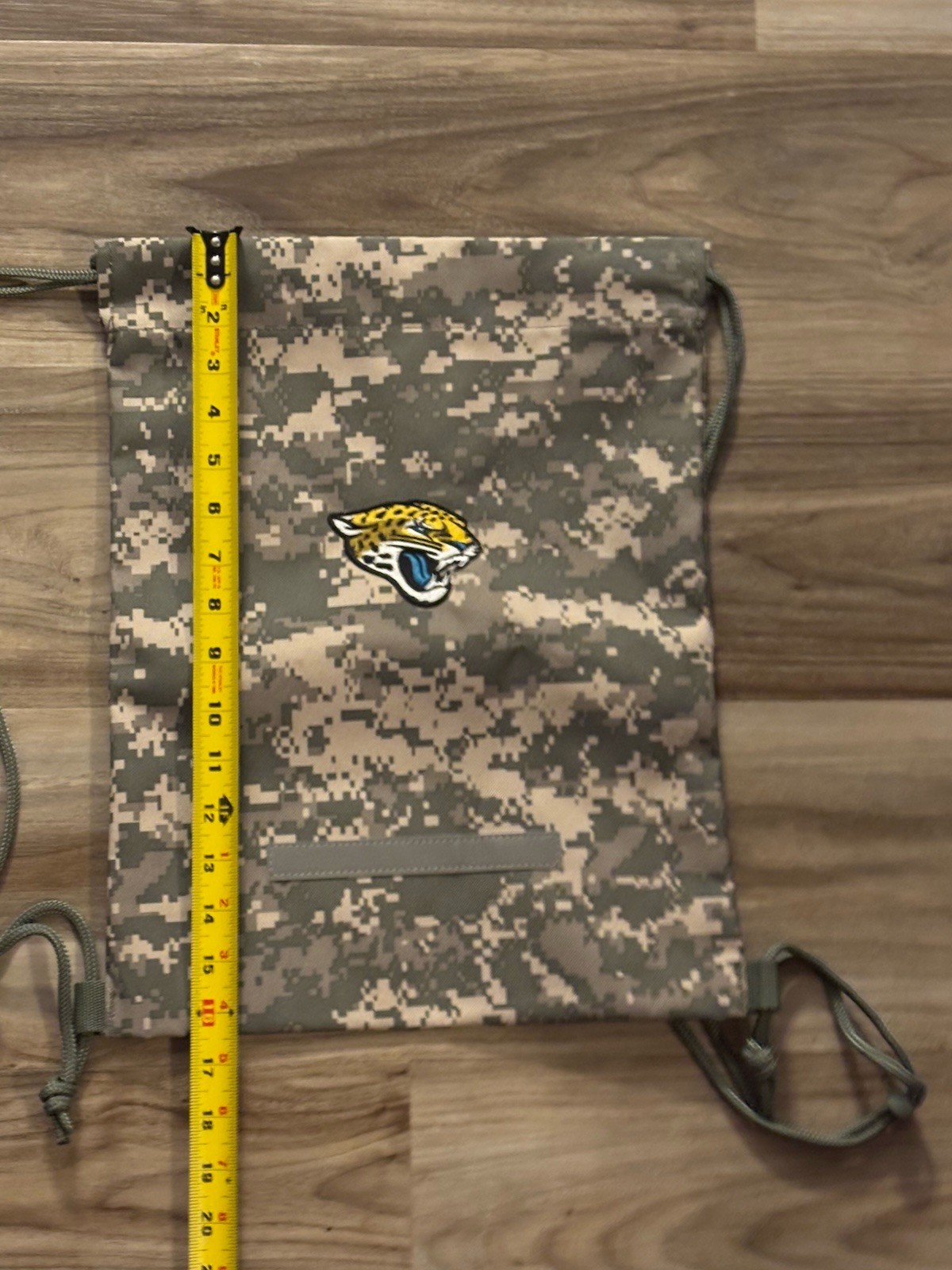 Drawstring Backpack Team Bag Jacksonville Jaguars Embroidered Logo Digi Camo 4