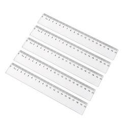 5 Pcs 15cm 20cm Multifunctional Ruler Plastic Ruler Straight Ruler Clear Ruler