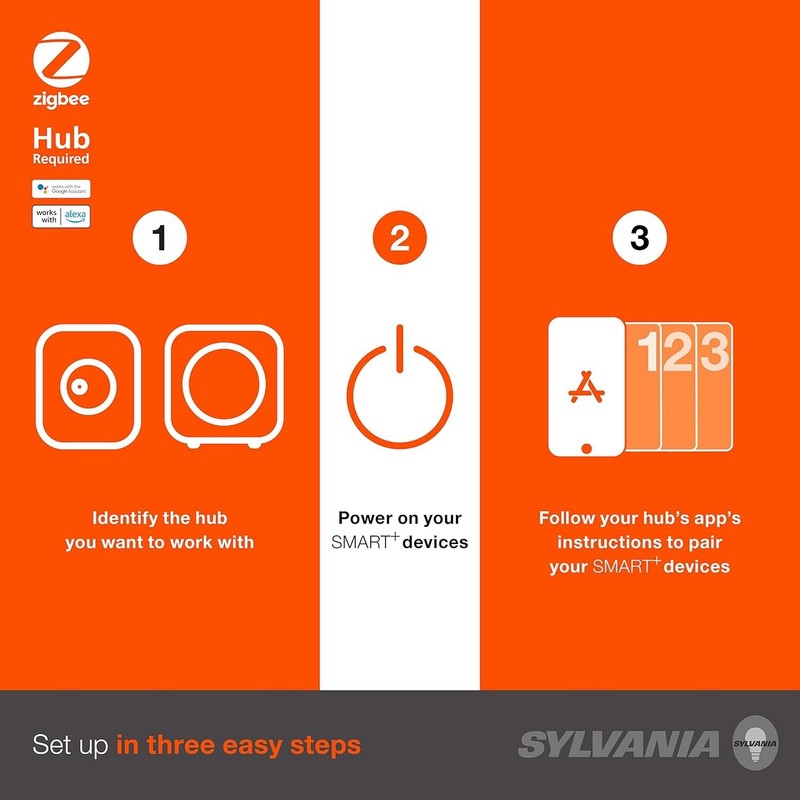 Sylvania Smart+ Light Bulb Dimmable Soft White A19 9W 800 Lumen 2700K 4 Pack New gallery