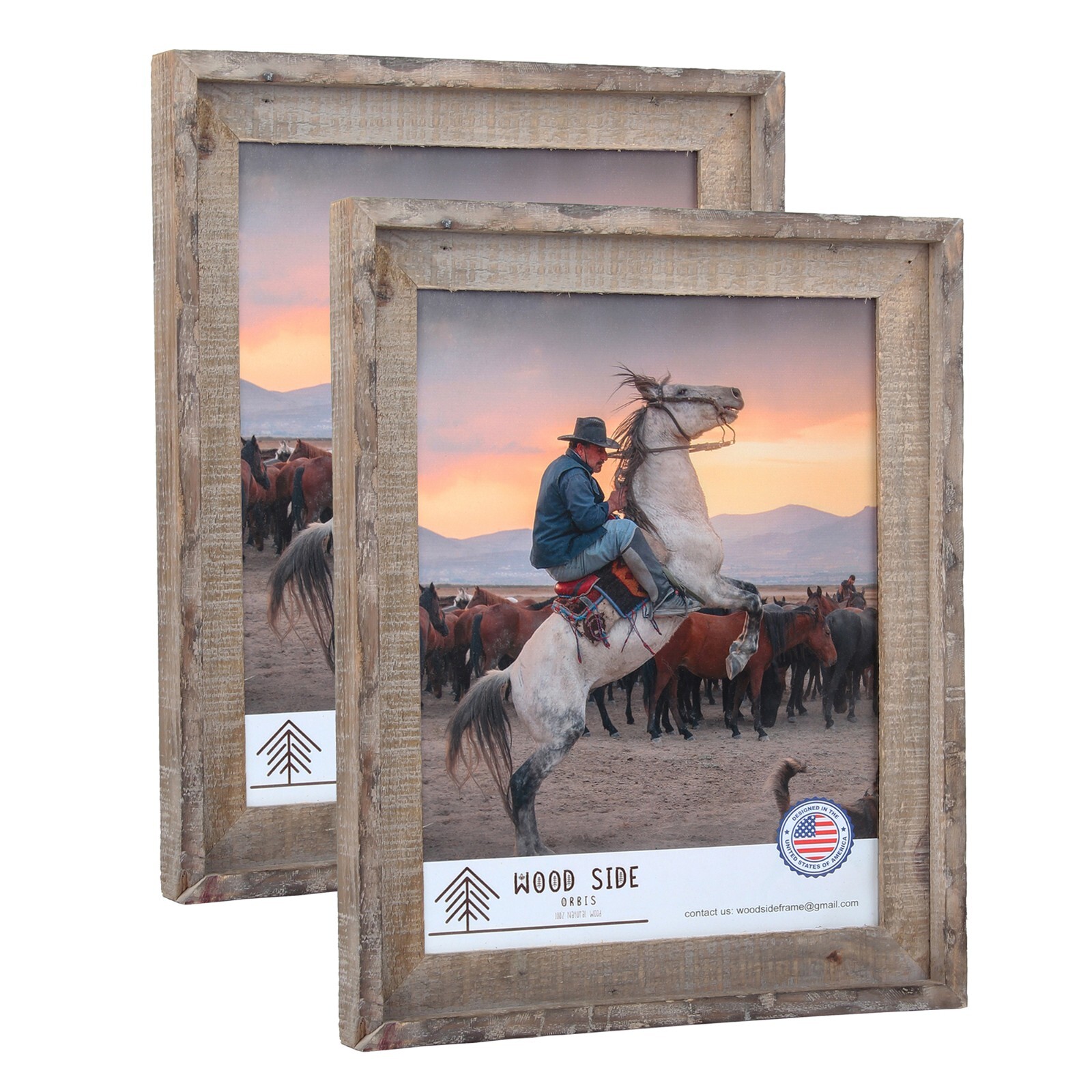 Rustic Barnwood Picture Frames - Natural Reclaimed Wood, 1 3/4" Frame Width gallery