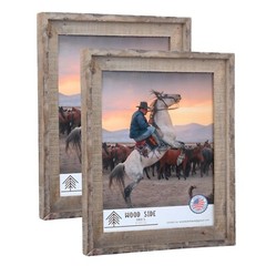 Rustic Barnwood Picture Frames – Natural Reclaimed Wood, 1 3/4″ Frame Width
