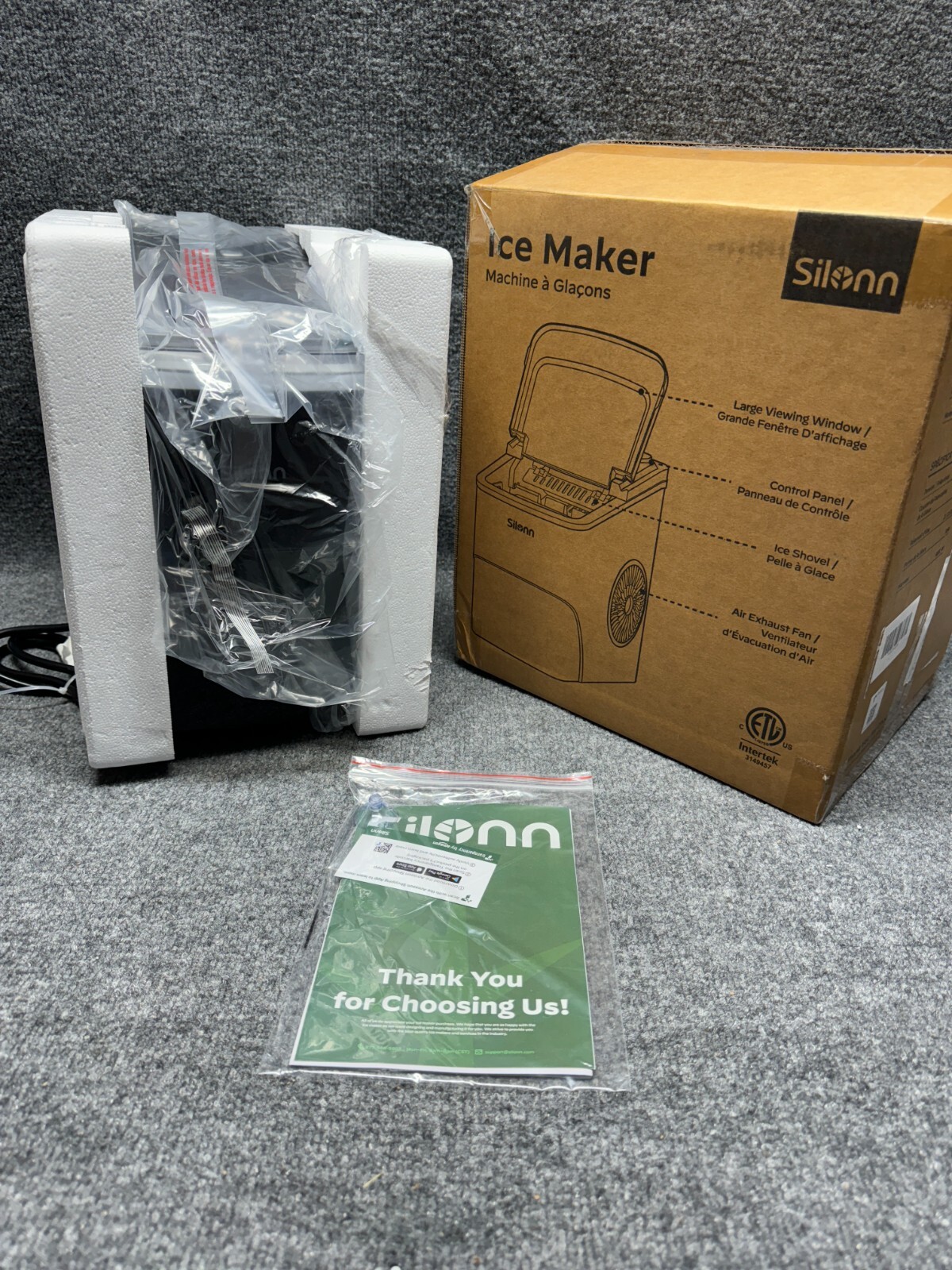 Silonn Ice Maker Countertop 9 Cubes Ready in 6 Mins 26lbs in 24Hrs Self-Cleaning gallery