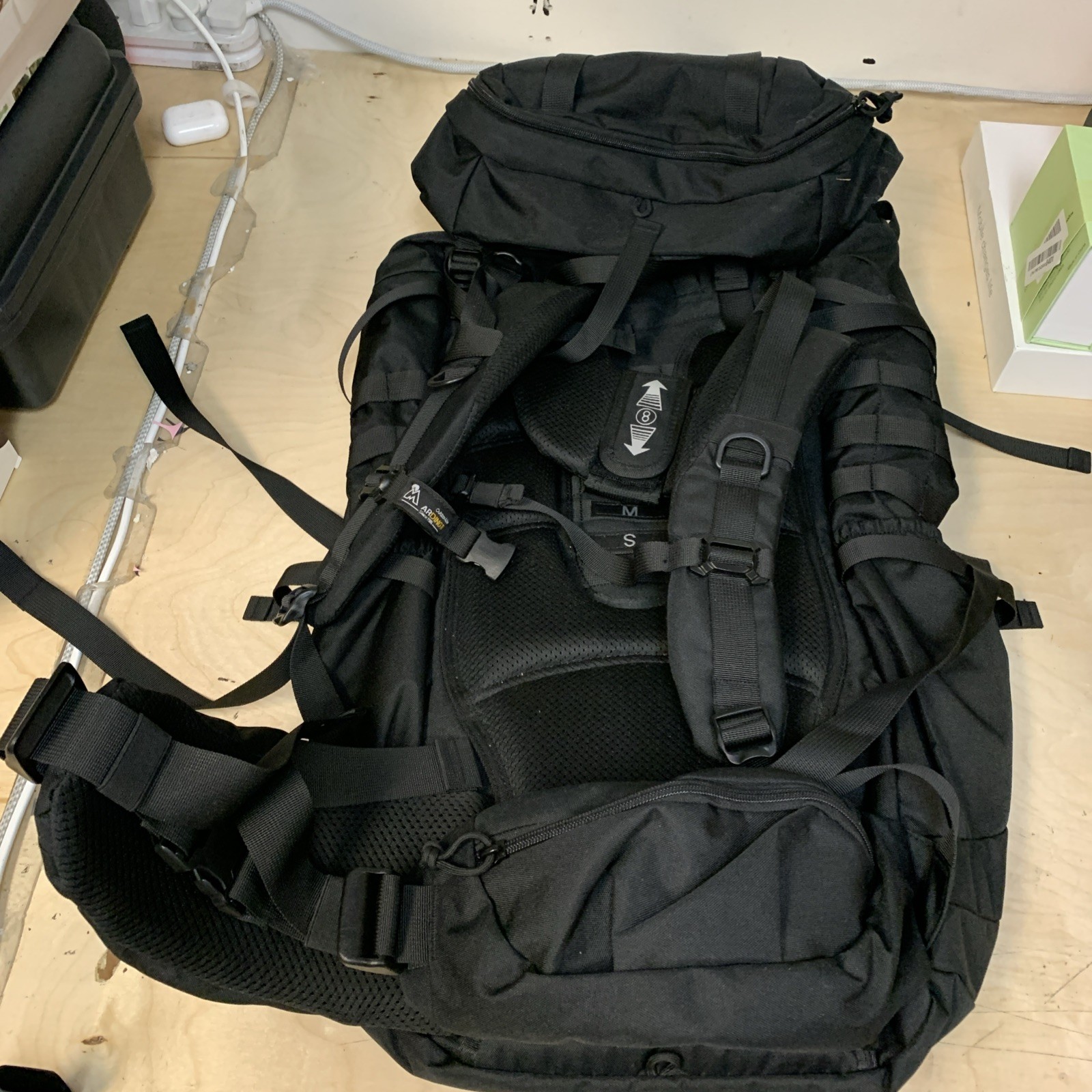 60L military internal frame backpack, backpack backpack with rain cover. 2