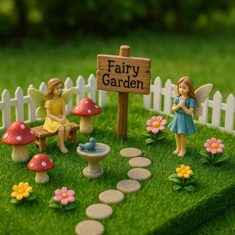 Versatile 6"x6" Artificial Grass for Dollhouse Decor and Fairy Gardens - 4 Pack gallery