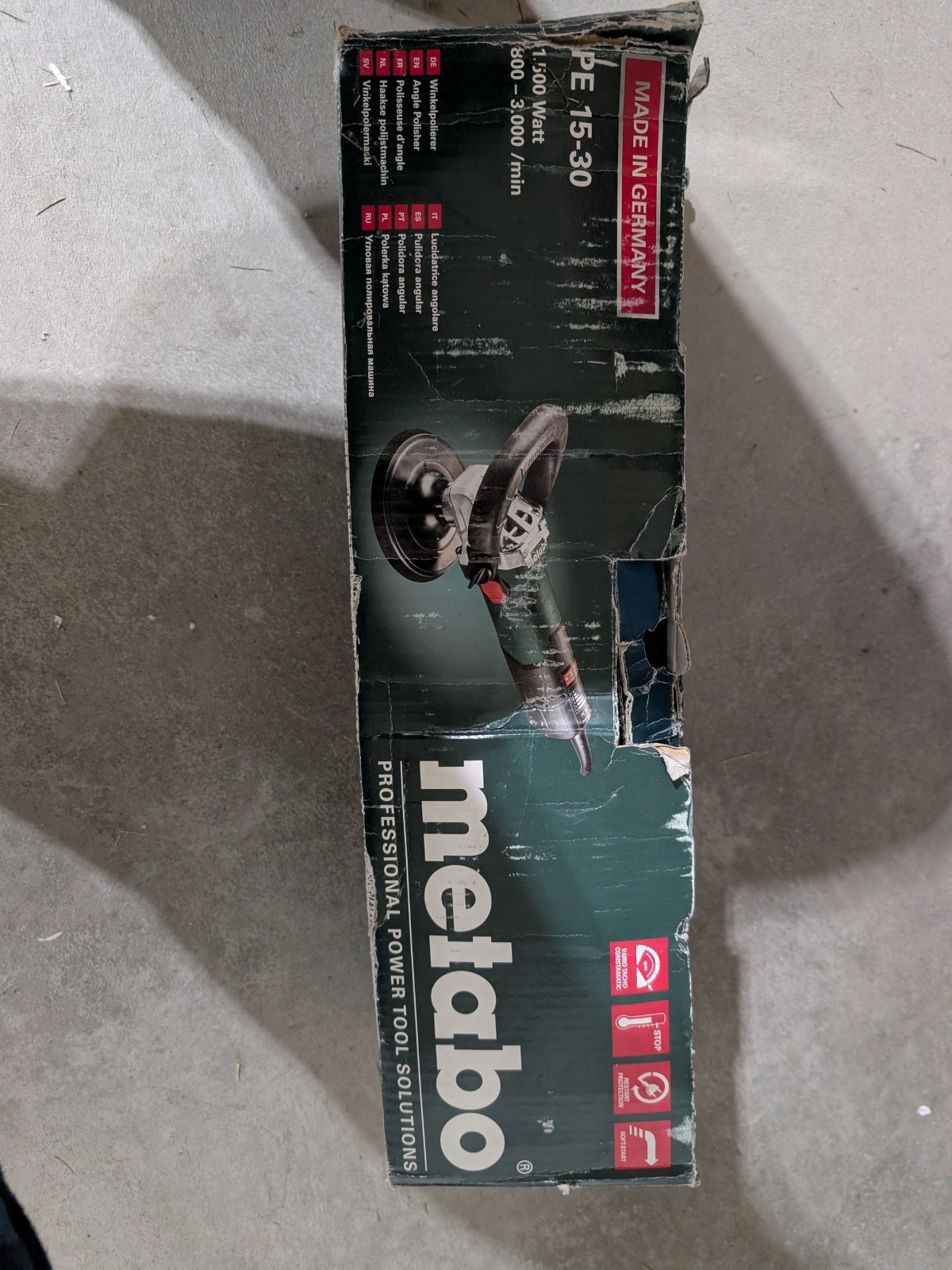 Metabo 7-Inch Variable Speed Polisher PE 15-30 615300420 Green gallery