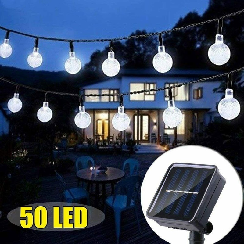 23Ft 50 LED Solar String Lights Outdoor Waterproof Patio Yard Decor gallery