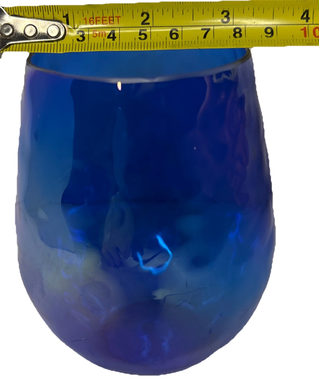 1 - 19oz—Clear Plastic W Blue Tint Pebble 5” Tumbler—NEW—SHIPS IN 24 HOURS— gallery