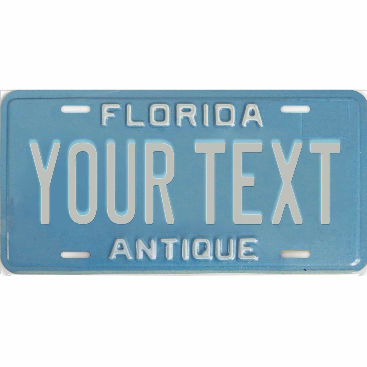 Florida Antique Blue Custom Peronalized license plate tag 12x6 YOUR NAME TEXT gallery