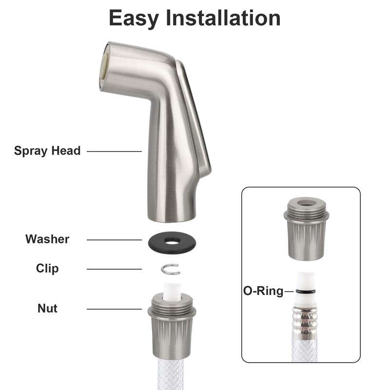 Kitchen Sink Side Sprayer Quick Connector Universal For Faucet Head Replacement gallery