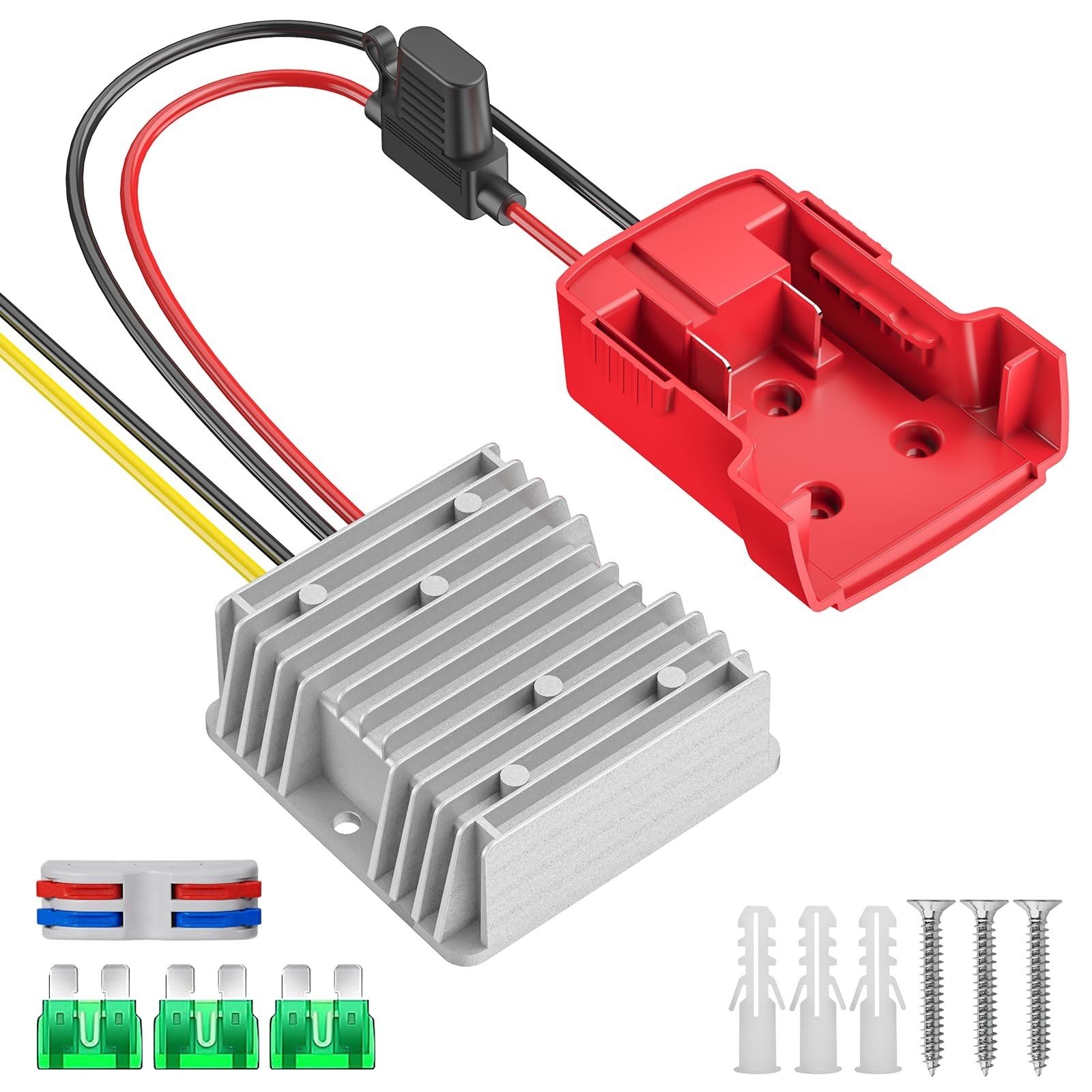 DC 18V to 12V 20A 240W Step Down Converter Compatible with Milwaukee 18V Battery gallery