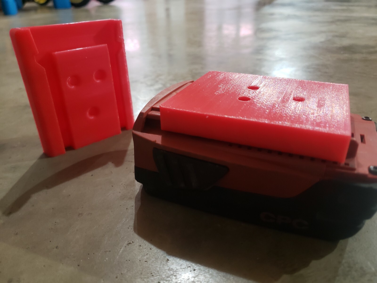 **2 Pack** RED Hilti B18 B22 18V 22V Locking Battery Holder Mount gallery