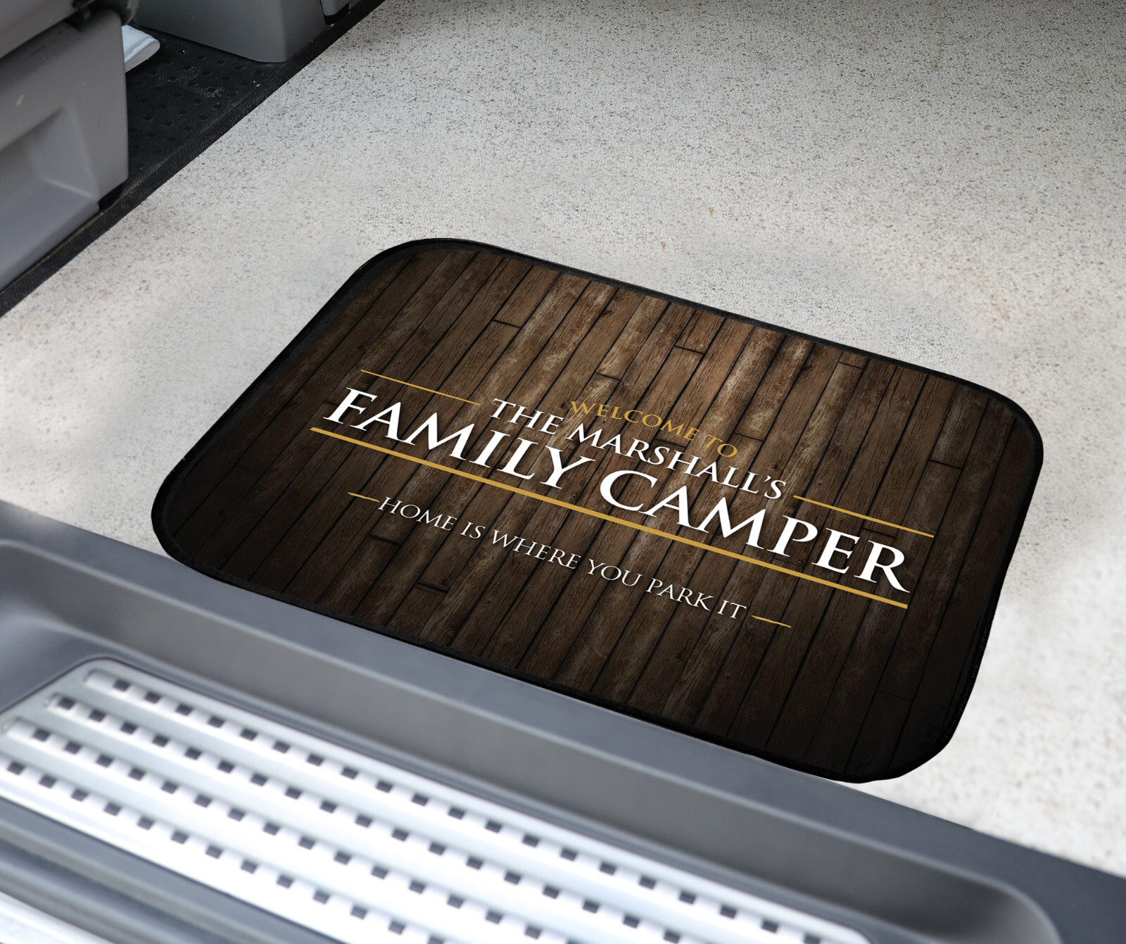 Personalised Campervan mat - Motorhome Door Indoor mat 44cm x 32cm SC101 gallery