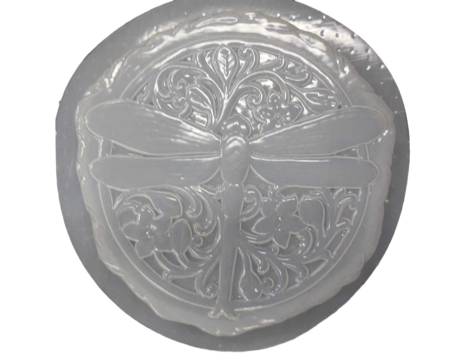 Small Dragonfly with Flowers Stepping Stone Concrete Mold 1296 Moldcreations gallery