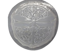 Small Dragonfly with Flowers Stepping Stone Concrete Mold 1296 Moldcreations