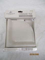 American Olean Ceramic White Corner Wall Mount Shower Shelf Medium AO11- (New)