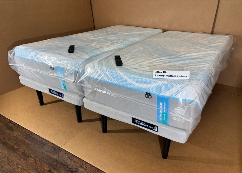 Tempurpedic ActiveBreeze Split King Mattress W/Pro Smart Air Adjustable Base NEW gallery