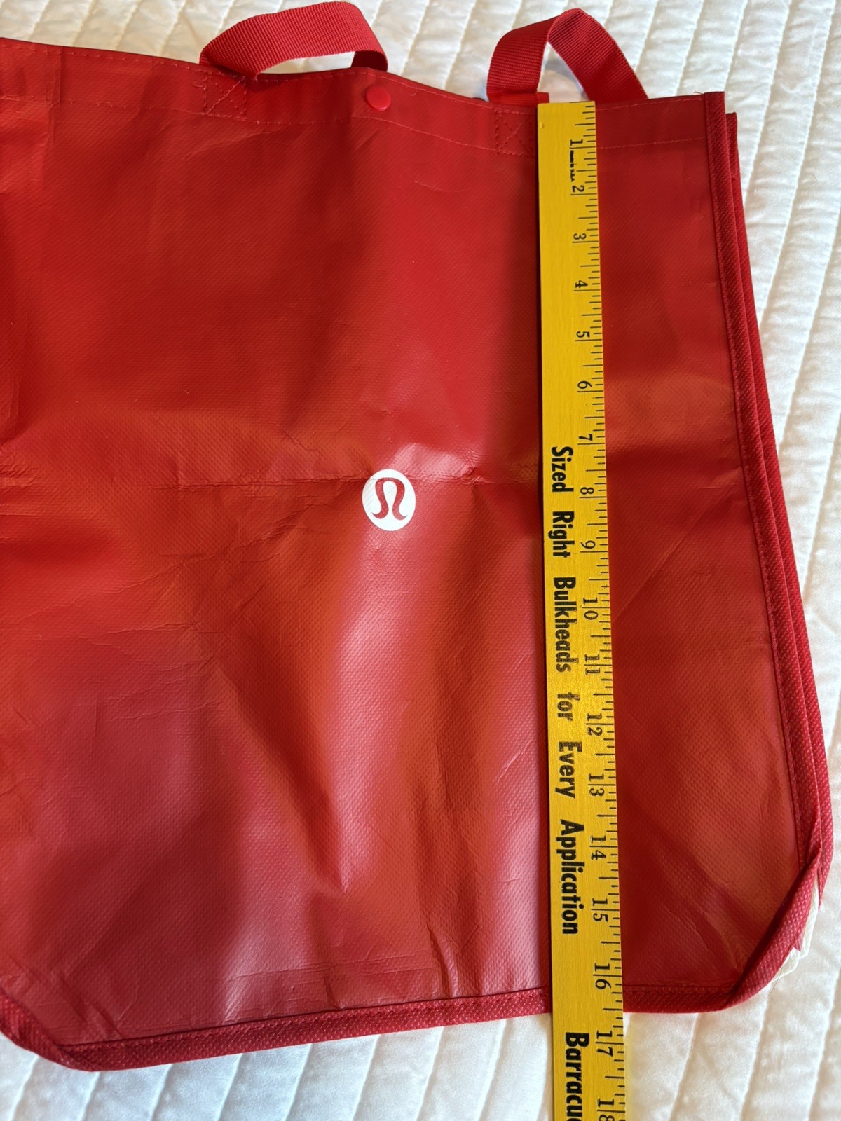 New Lululemon Large Reusable Shopper Bags Lot Of 2, 16x14x6in. gallery