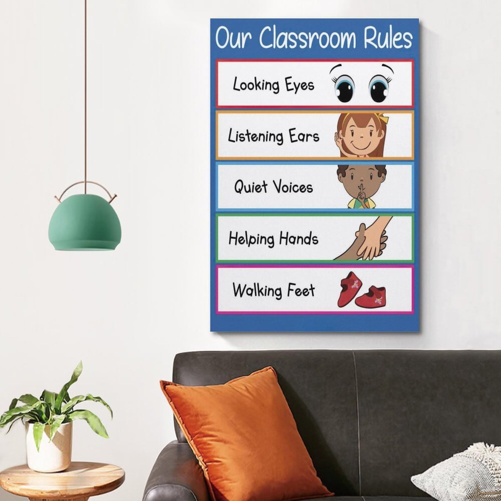 ZHAOYZZY Preschool Classroom Rules Poster 18"L x 12"W, Style-3 gallery