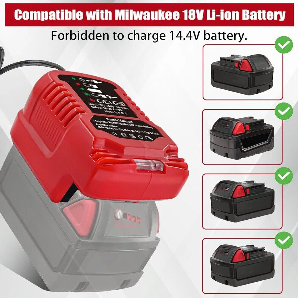 Mini Car Charger for Milwaukee 18V Li-ion Battery Portable Use on Car Cigarette gallery