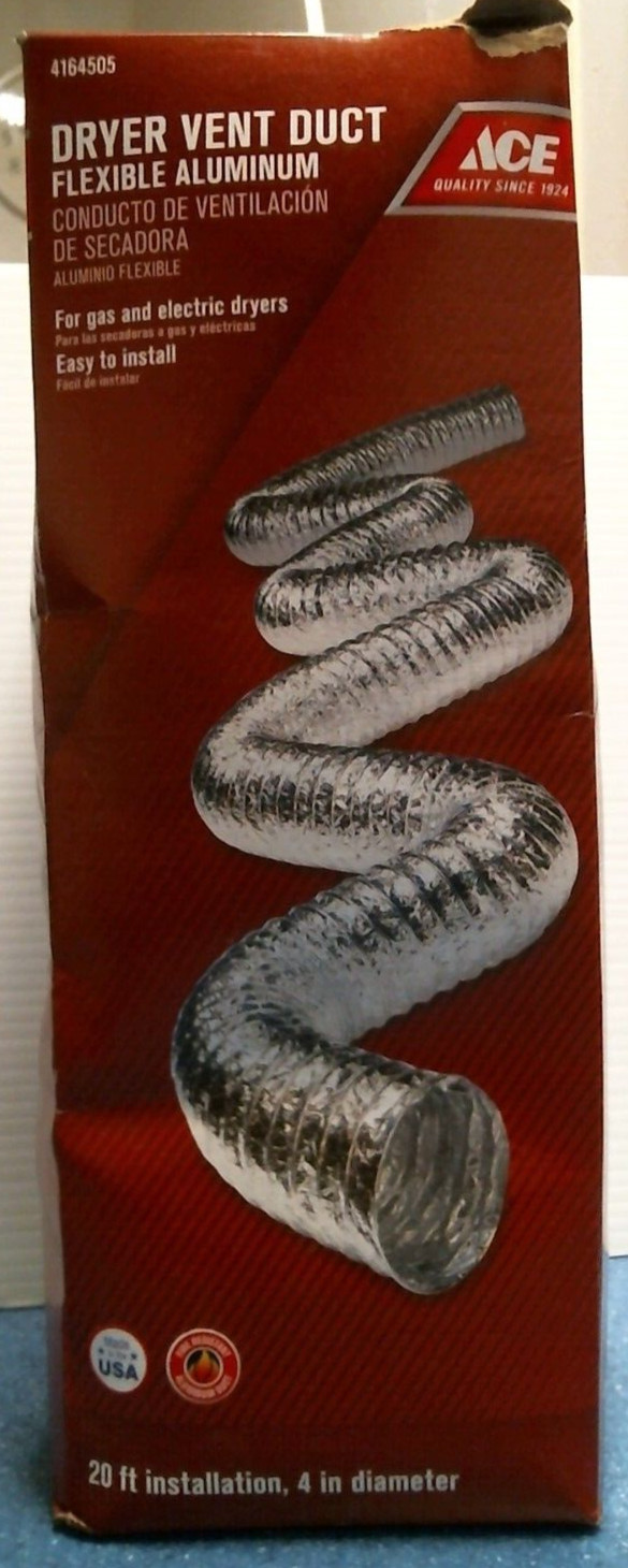 ACE Dryer Vent Duct, 20ft. X 4in. , Flexible Aluminum (4164505) FS gallery