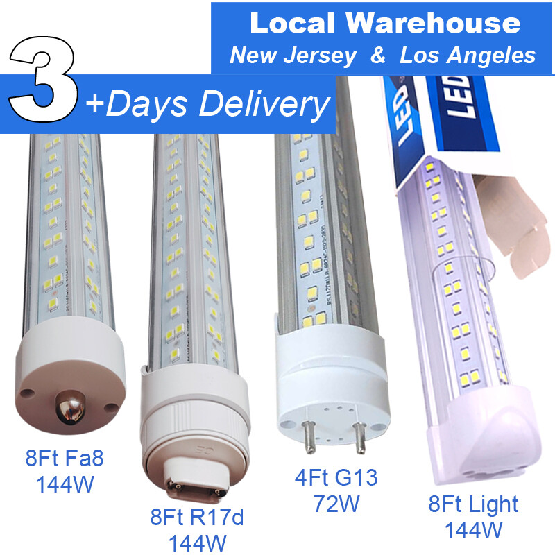 12 Pack 8FT LED Shop Light Linkable Ceiling Fixture 144W Led Garage Lights 6500K gallery