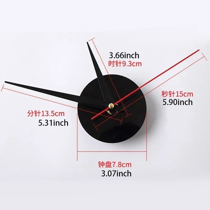 Modern DIY Large Wall Clock 3D Mirror Surface Sticker Home Office Room Decor Set gallery