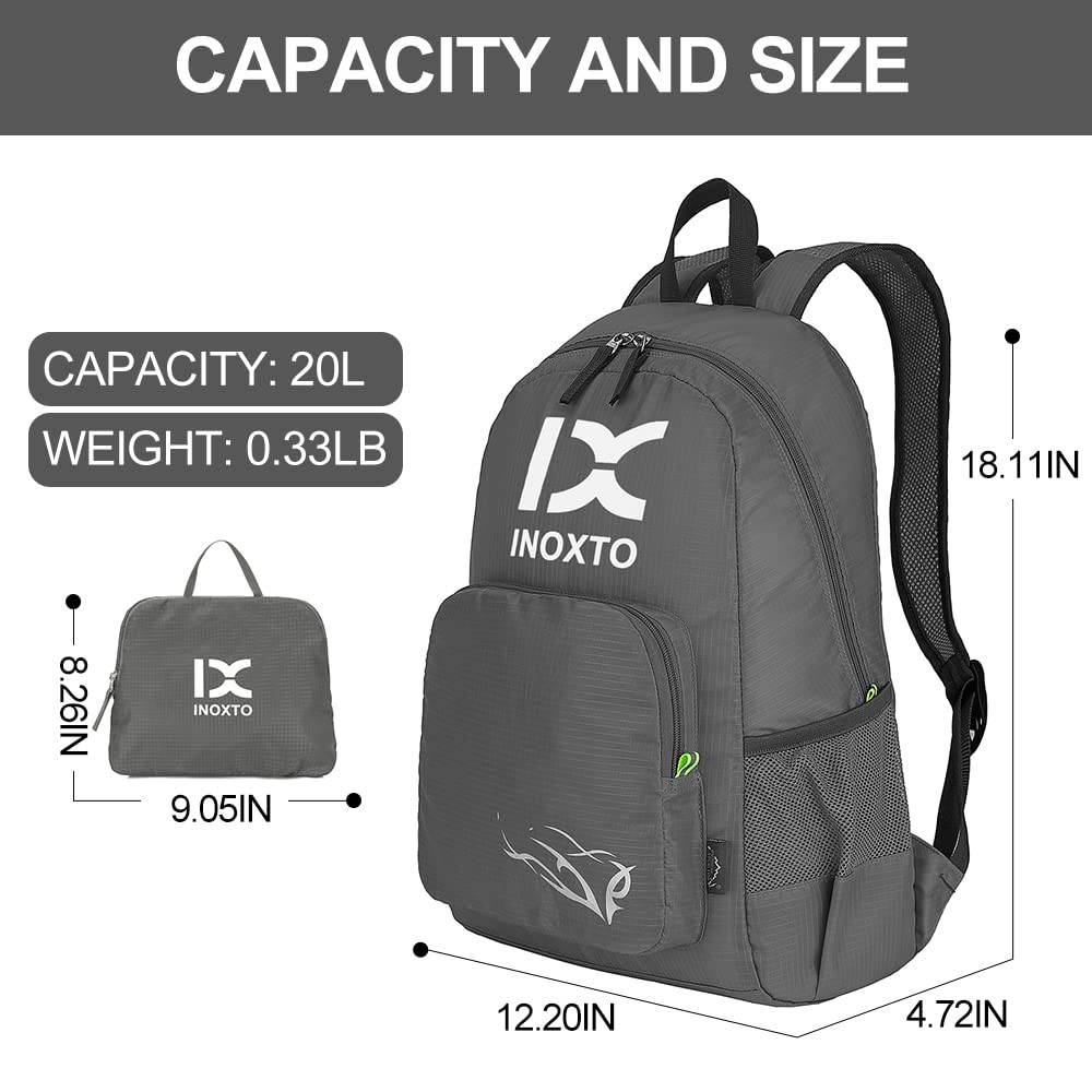 INOXTO 20L Lightweight Hiking Backpack Small Foldable Hiking Daypack for Outd... 2