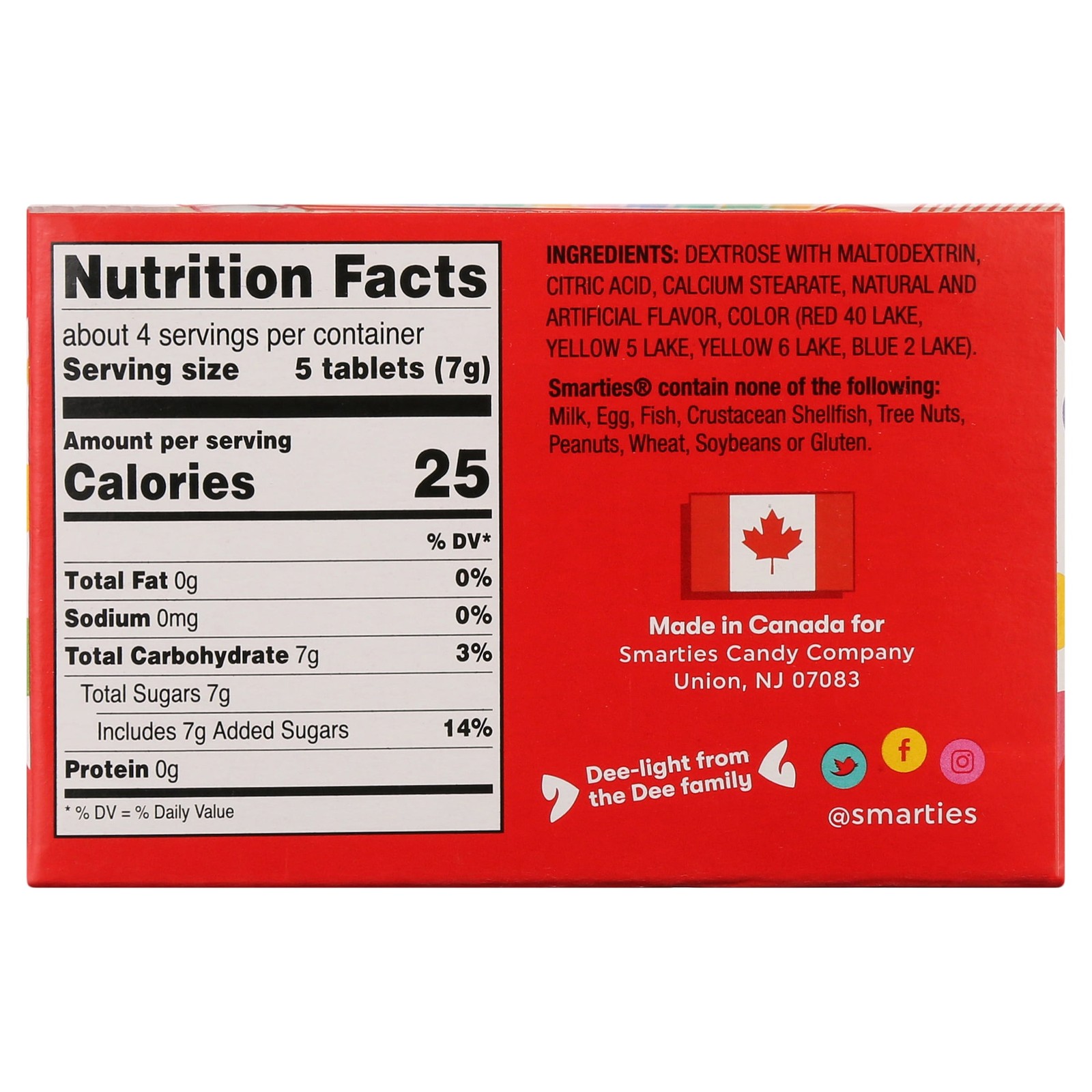 Smarties Candy Rolls, Giant, 36 Count Allergen Free new gallery