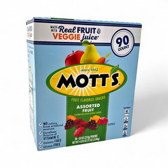 Mott’s Assorted Fruit Flavored Snacks, 0.8 oz – 90 Count