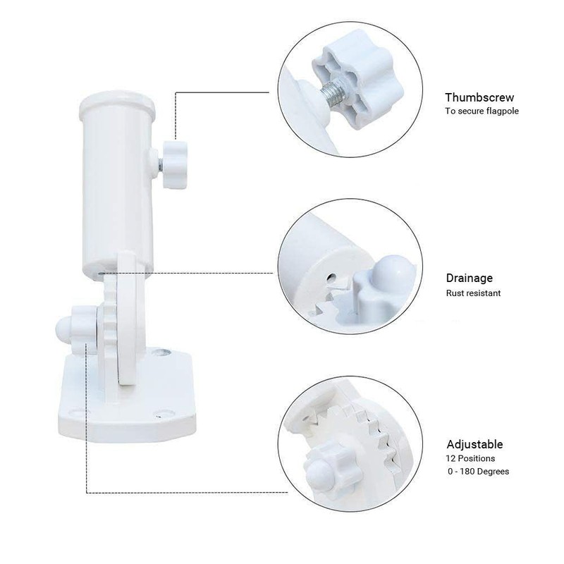 Adjustable Aluminum Flag Bracket gallery