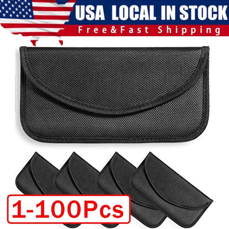 Faraday Bag Cell Phone Wallet Blocker Radiation Signal Shielding Case Lot