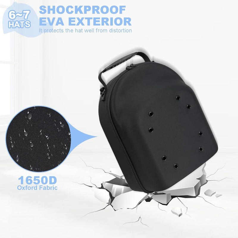 Hard Shell Baseball Hat Carrier Travel Case with Adjustable Shoulder Strap gallery