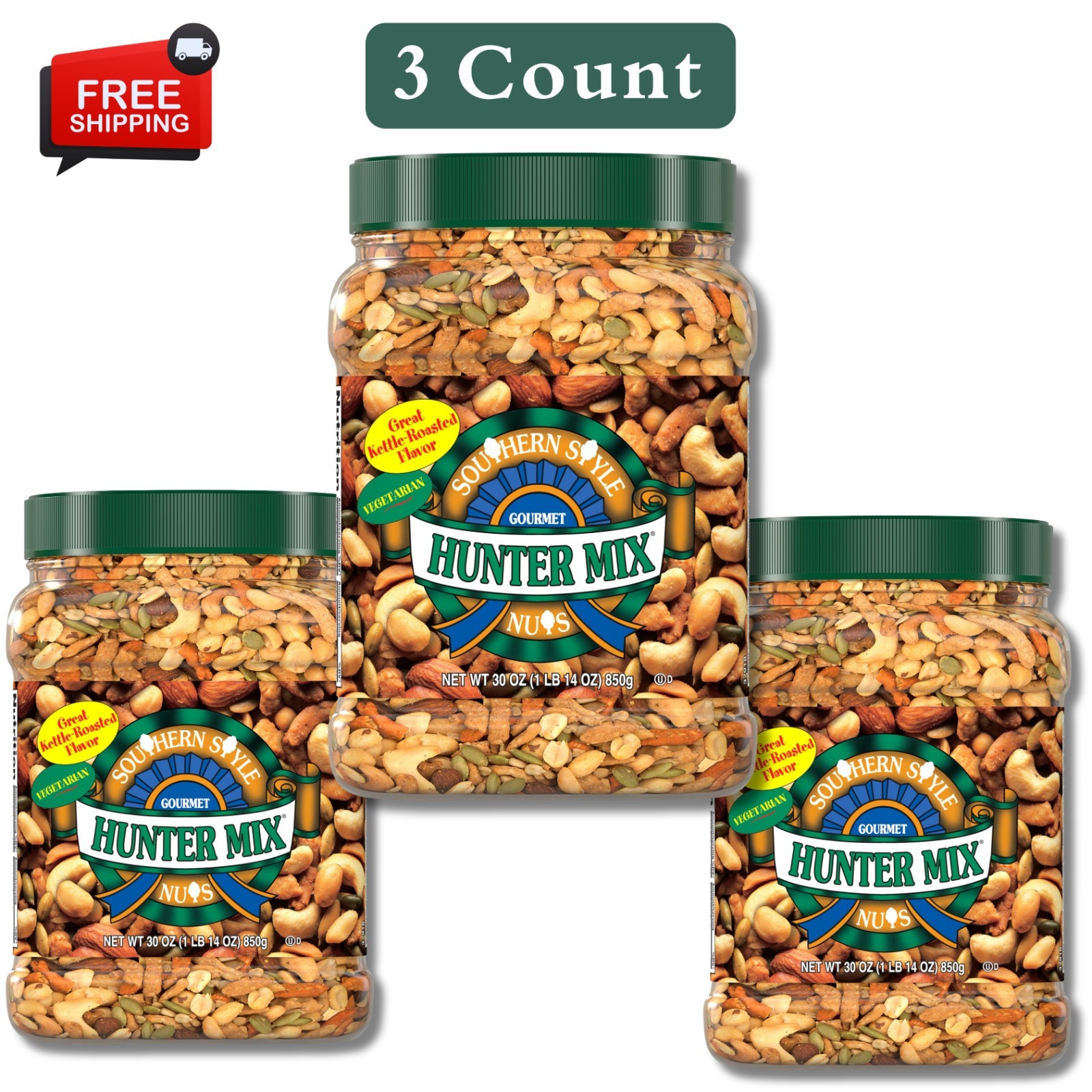 Southern Style Nuts, Hunter Mix, Gourmet, 30 Oz FRESH 3 Pack gallery