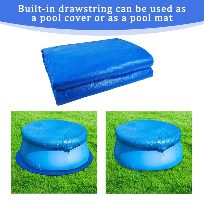 10x10 Ft Round Swimming Pool Ground Cloth Heavy Duty Liner Pad Protector gallery