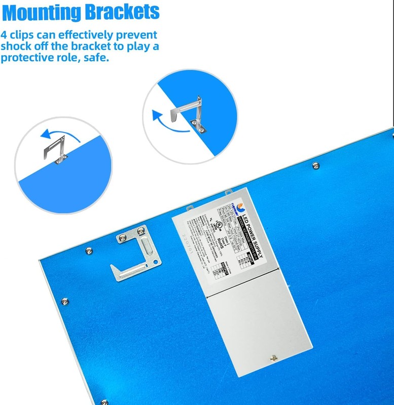 2x2FT LED Flat Panel Light 5400LM 45W Drop Ceiling Office Light Recessed Fixture gallery