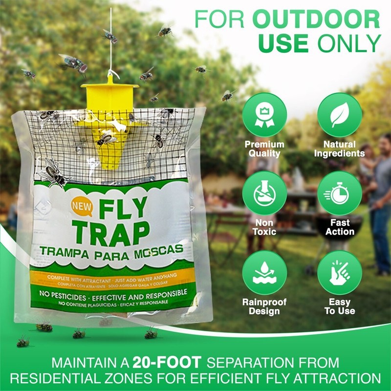 10-Pack Hanging Outdoor Fly Traps - Disposable and Effective gallery