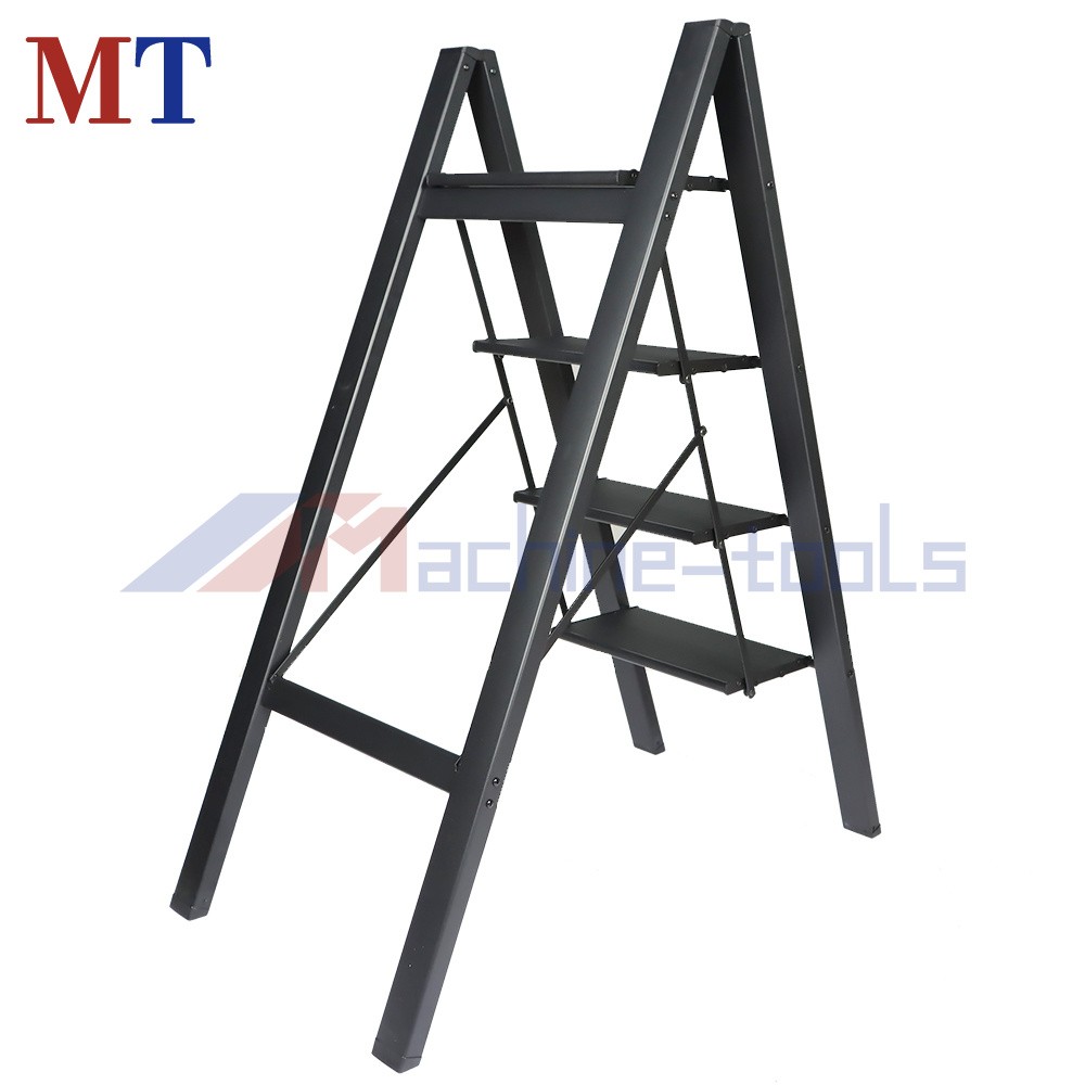 4 Step Carbon Steel Ladder Folding Step Stool w/Wide Anti-Slip Pedal Lightweight gallery