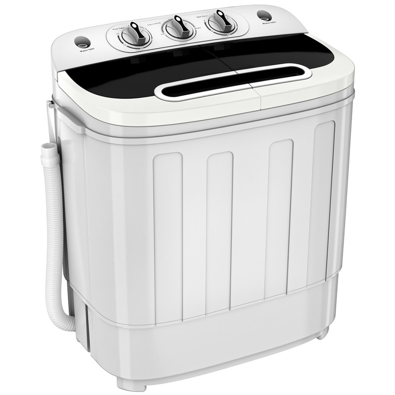 Portable Mini Wash Machine Compact Twin Tub 13lbs Top Load Washer Spin Dryer gallery