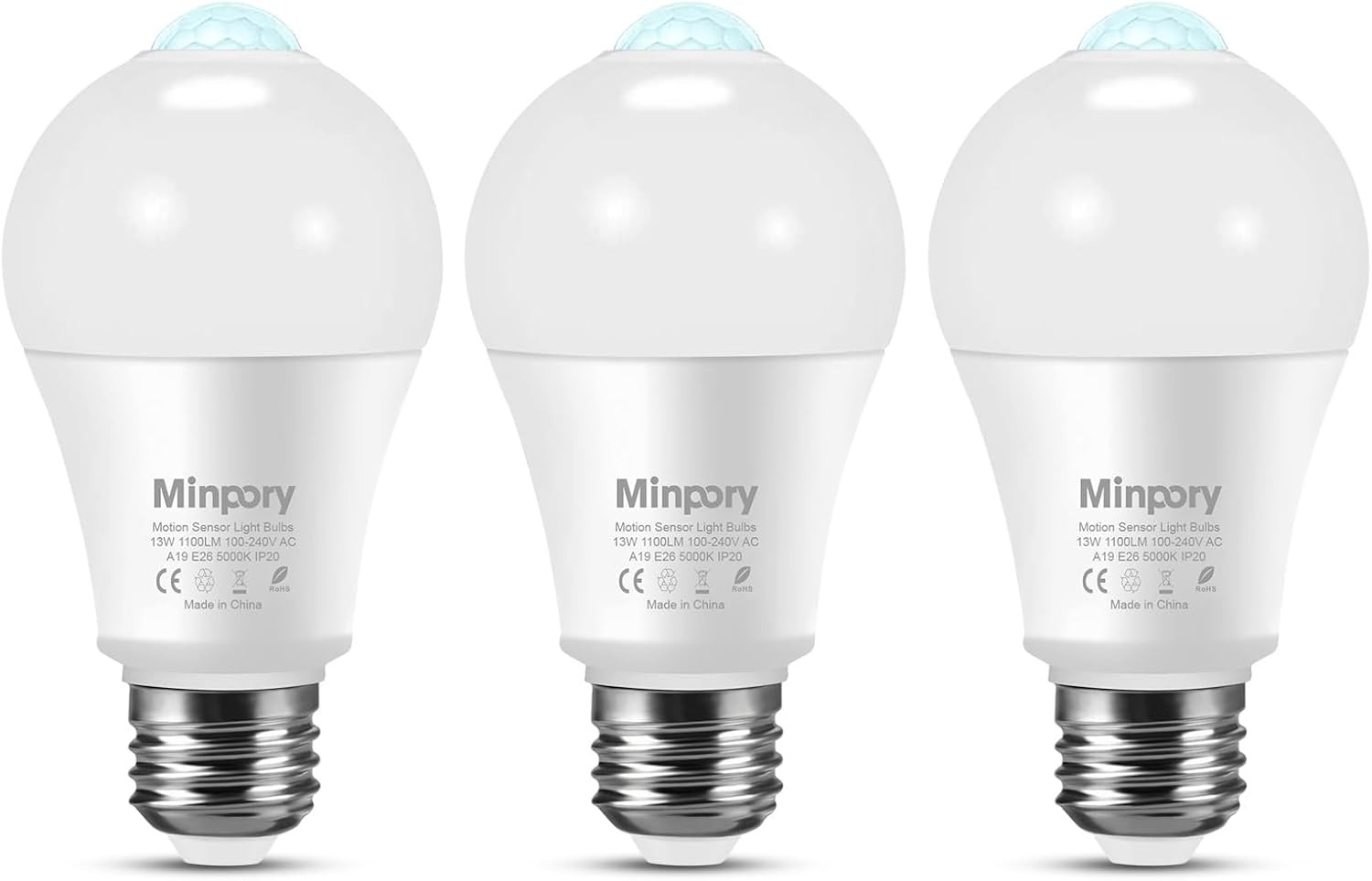 Motion Sensor Light Bulbs, 13W(100W Equivalent) Motion Detector Auto Activated D gallery