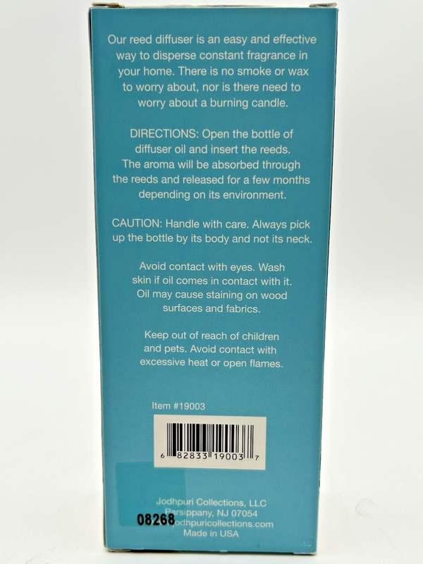 Reed Diffuser Ocean Scent 3 fl oz. 6 Reeds Jodhpuri Collections Beach Sea Clean gallery