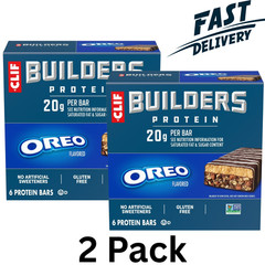 CLIF BUILDERS Protein Bars OREO-Flavored, Plant Protein, Gluten Free Bar, 12 CT