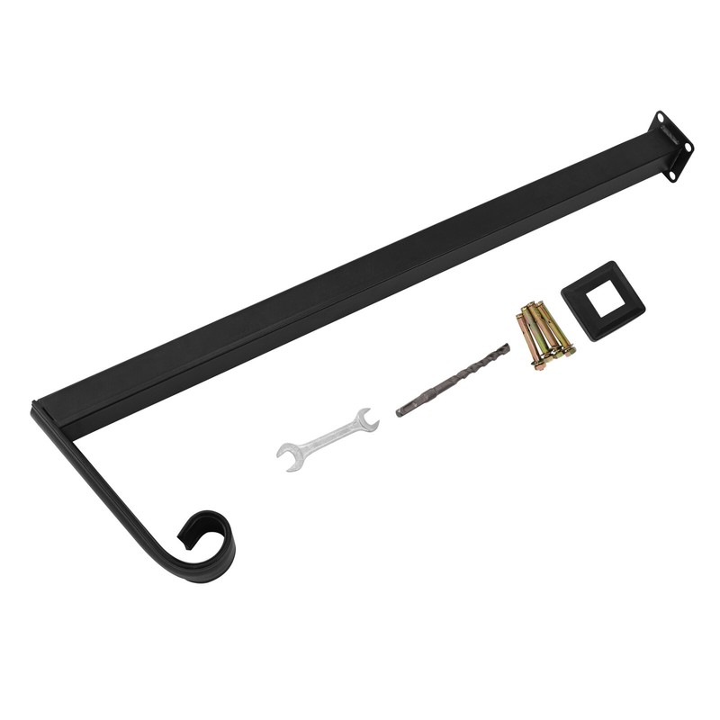 Single Post Handrail Stairs Railing Handrail Fits 1 or 2 Steps Handrail Metal gallery