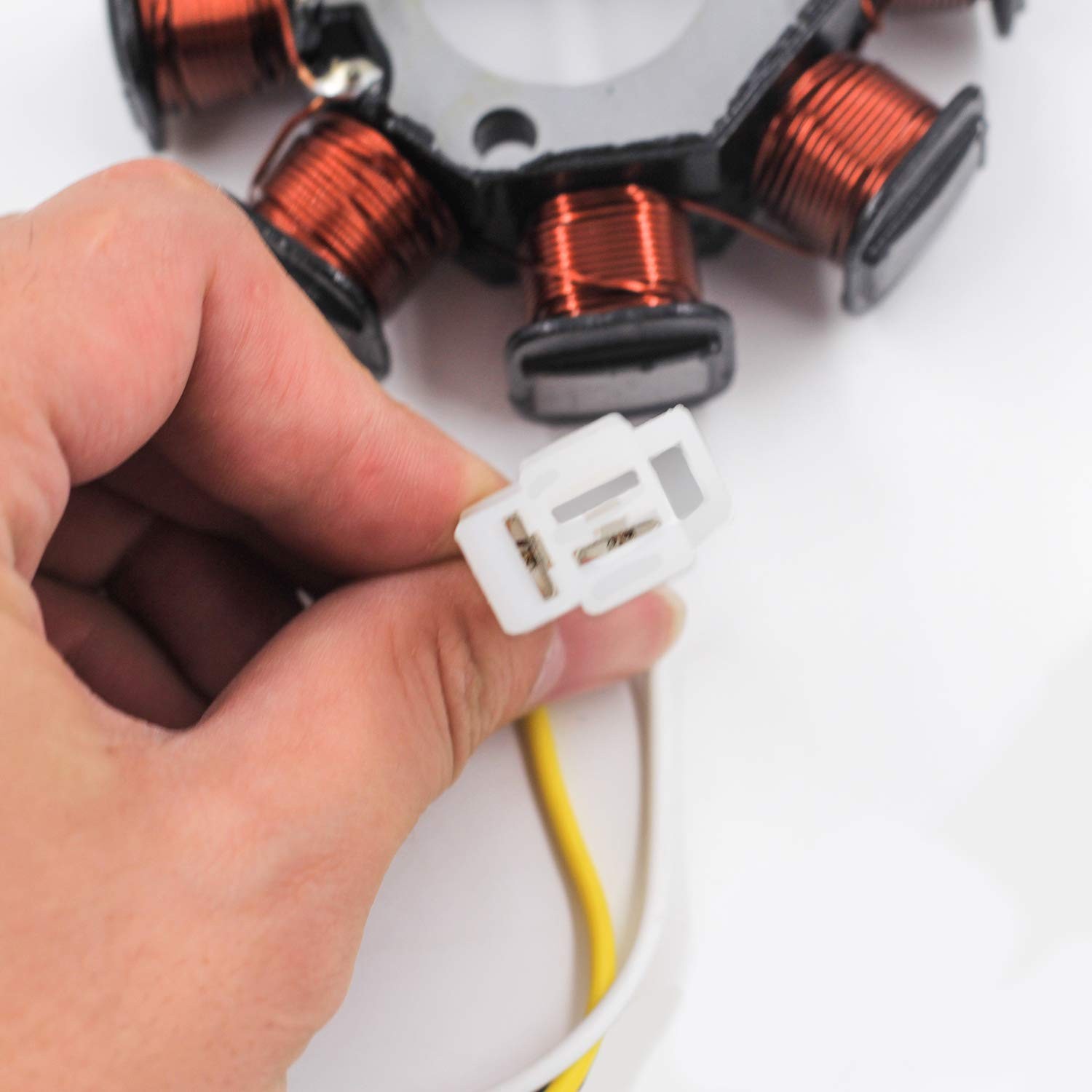 Ignition Stator Magneto 4 wire AC 8 Pole Coil for GY6 49cc 50cc 80cc 125cc 15 gallery