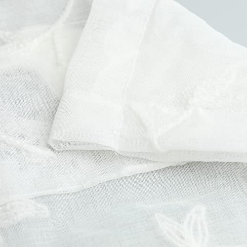 Bird Embroidered Kitchen Valances, White Sheer 60"W x 14"L (Pack of 1) Birds gallery