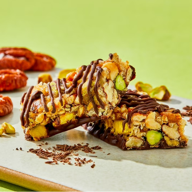 bettergoods Dark Chocolate Pistachio & Pecan Nut Bars, 1.4 oz Bars (5 Count) gallery