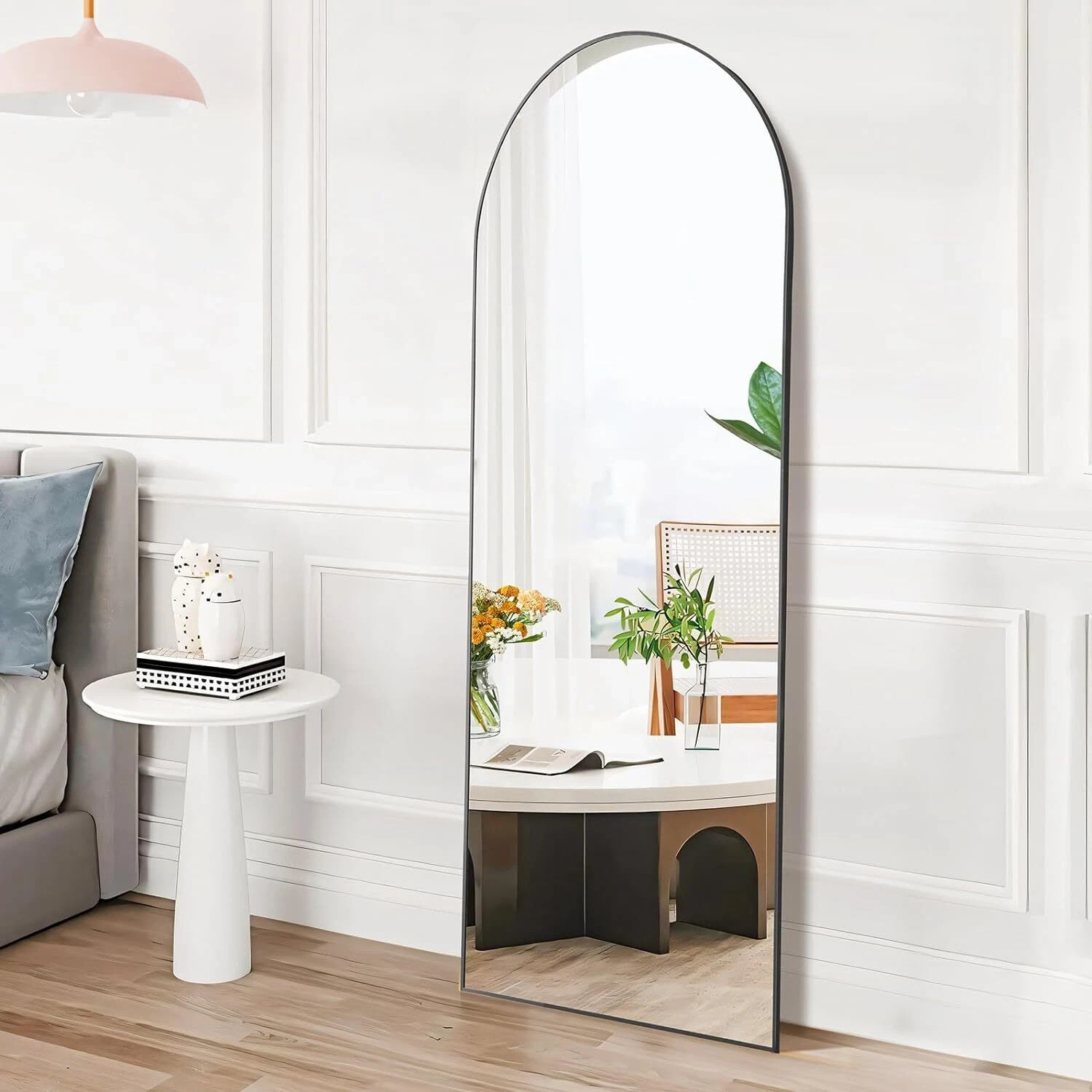 21"x64" Full-length Mirror Floor Mirror Wall Bedroom Mirror Stand Alloy Frame gallery