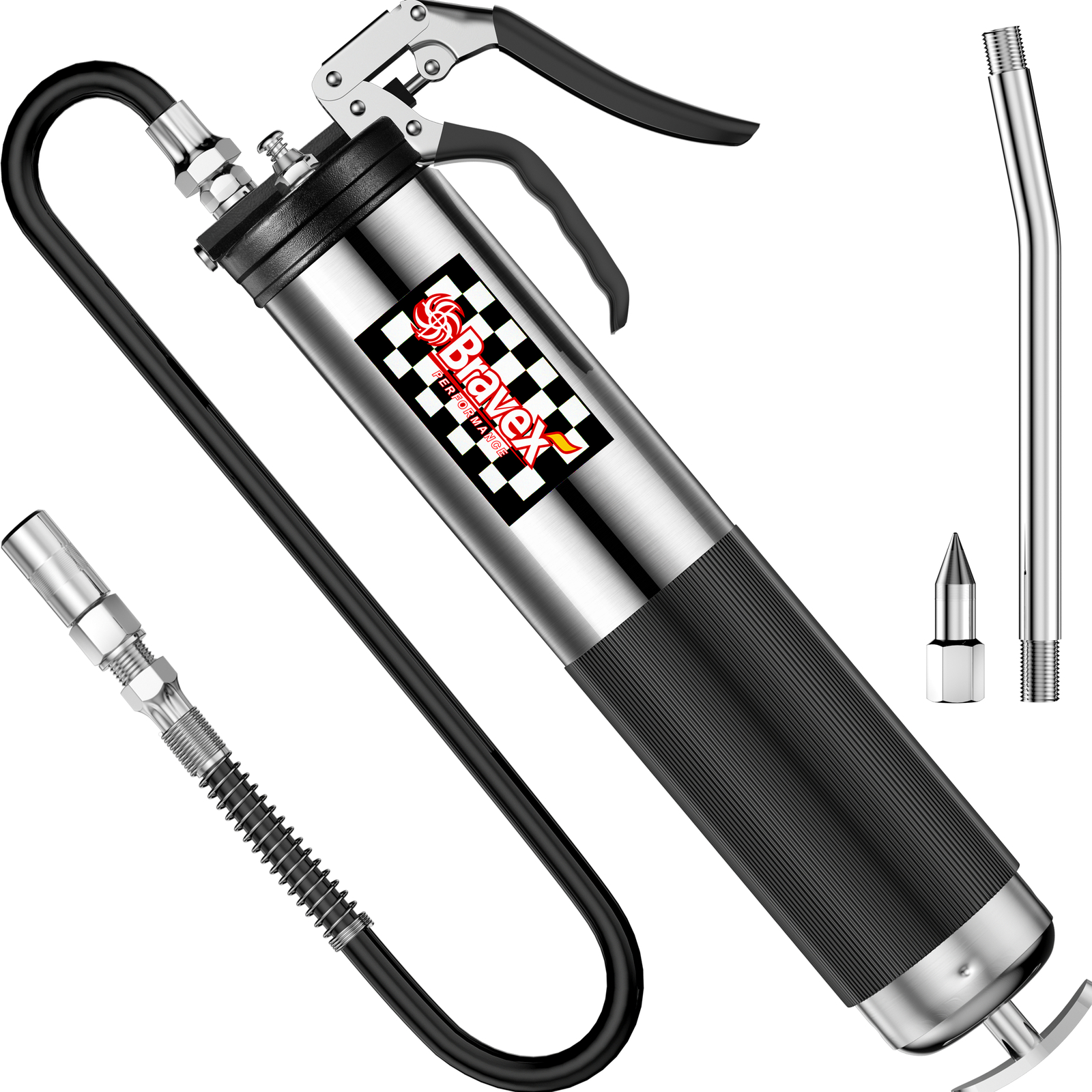 Grease Gun Pistol Grip 7000PSI Professional Heavy Duty 18" Flex Hose Manual 14oz gallery