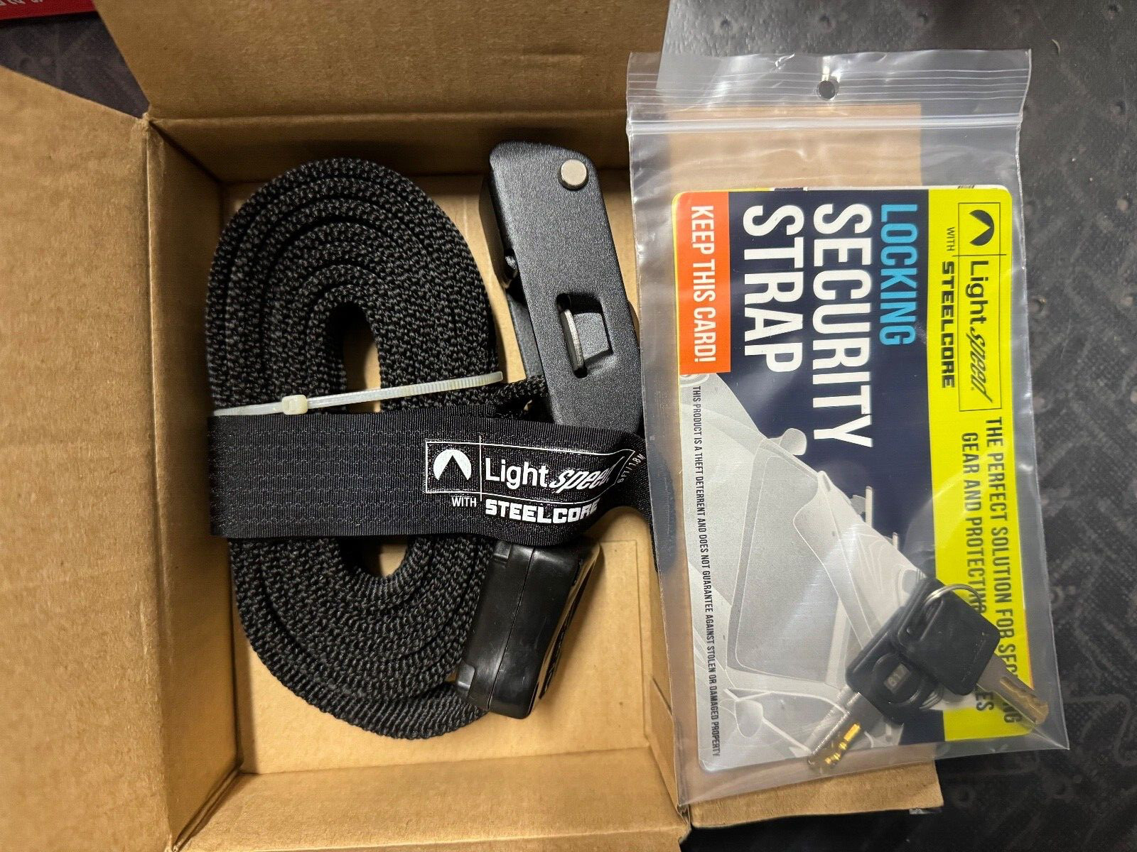 Lightspeed Outdoors Lockable Tie Down Strap with Steel Core 6 Ft gallery