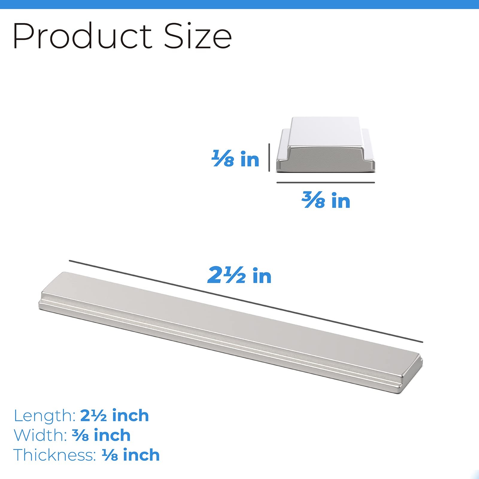 2 Pack Shower Door Magnet - 2-1/2" Long Glass T-Magnet As Picture gallery